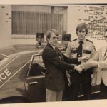 Mayor Paul Kemp with Police Chief James Uhl and Tom George
